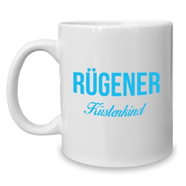 Kaffeebecher - Tasse - Rgener Kstenkind weiss-rot