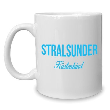 Kaffeebecher - Tasse - Stralsunder Kstenkind weiss-rot