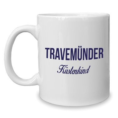 Kaffeebecher - Tasse - Travemnder Kstenkind weiss-rot