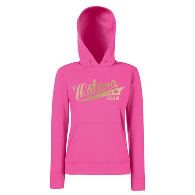 Damen Hoodie - Matura 2018 - mit Sternen schwarz-weiss L