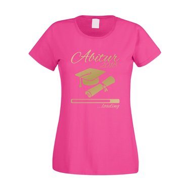 Damen T-Shirt - Abitur 2018 ...loading weiss-gold XXL