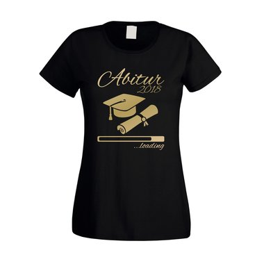 Damen T-Shirt - Abitur 2018 ...loading weiss-gold XXL