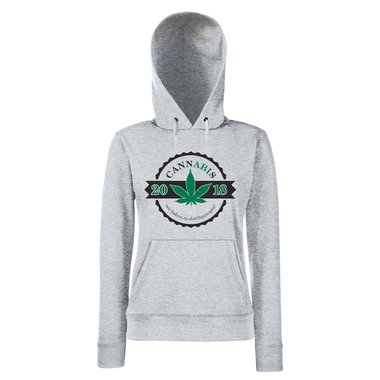 Damen Hoodie - Cannabis - Abitur 2018 schwarz-gold L