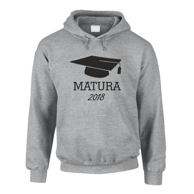 Herren Hoodie - Matura 2018 grau-dunkelblau XS