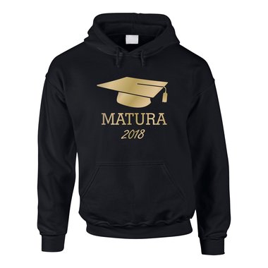 Herren Hoodie - Matura 2018 grau-dunkelblau XS