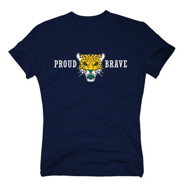 Herren T-Shirt - Jaguars - Proud & Brave dunkelblau-weiss S