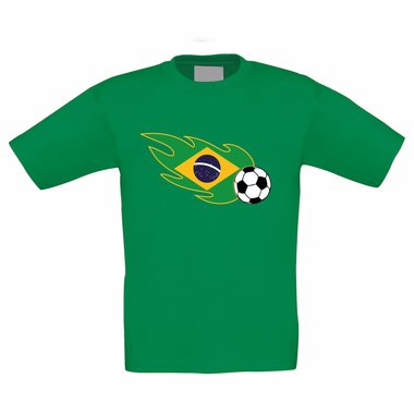 Kinder T-Shirt - Brasilien Feuer Fuball