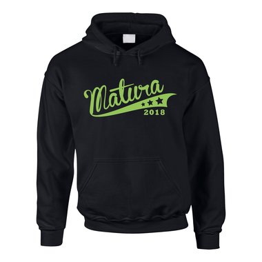 Herren Hoodie - Matura 2018 mit Sternen grau-dunkelblau XS