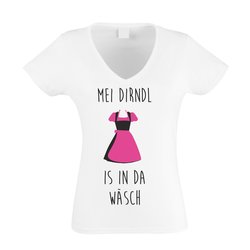 Dirndl Alternative - Damen V-NECK T-Shirt Mei Dirndl is...