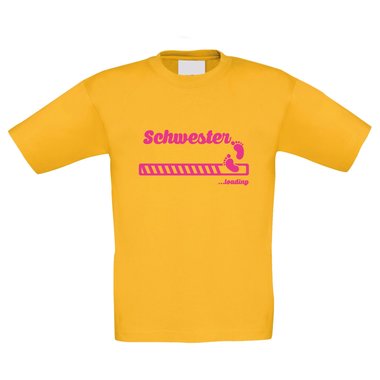 Kinder T-Shirt - Schwester loading fuchsia-weiss 98-104