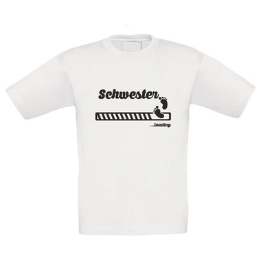 Kinder T-Shirt - Schwester loading fuchsia-weiss 98-104