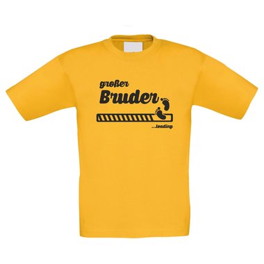 Kinder T-Shirt - Groer Bruder loading dunkelblau-cyan 98-104