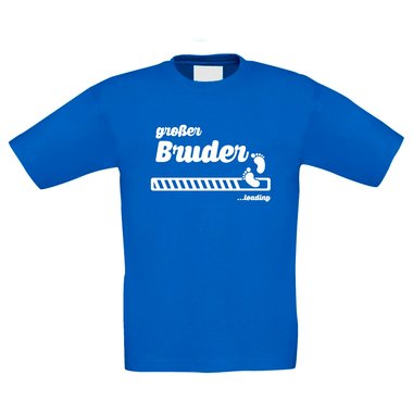 Kinder T-Shirt - Groer Bruder loading dunkelblau-cyan 98-104