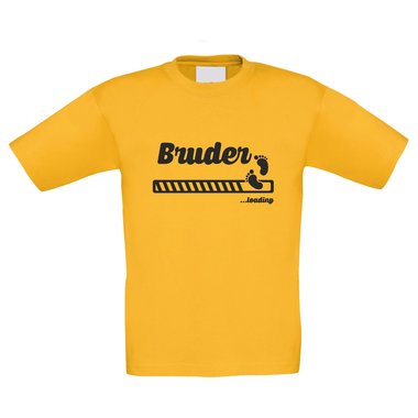 Kinder T-Shirt - Bruder loading dunkelblau-cyan 98-104