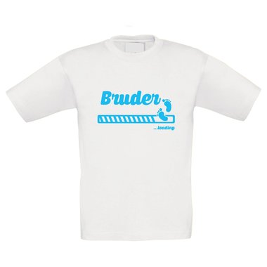 Kinder T-Shirt - Bruder loading dunkelblau-cyan 98-104