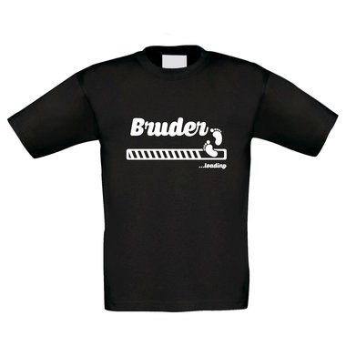 Kinder T-Shirt - Bruder loading weiss-dunkelblau 152-164