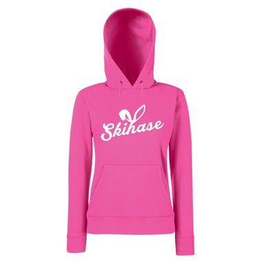 Damen Hoodie - Skihase schwarz-silberglitzer XS