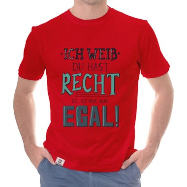 Herren T-Shirt - Ich weiss du hast recht, es ist mir nur egal