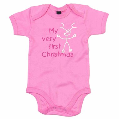 Baby Body - My very first Christmas weiss-gruen 68-80