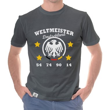 Herren T-Shirt - Deutschland Fuball Weltmeister 54 74 90 14