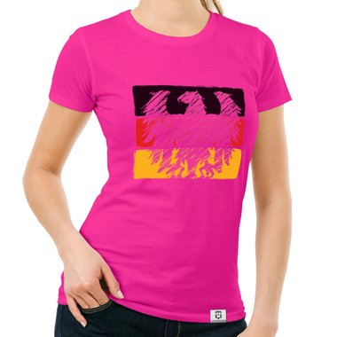 Damen T-Shirt - WM Bundesadler Deutschland fuchsia XS