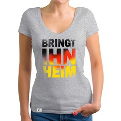 Damen T-Shirt V-Neck - WM - Bringt ihn heim