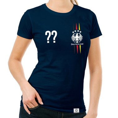 Damen T-Shirt - WM EM - Deutschland mit Wunschnummer