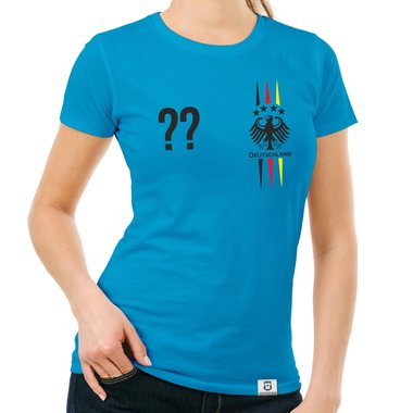 Damen T-Shirt - WM EM - Deutschland mit Wunschnummer