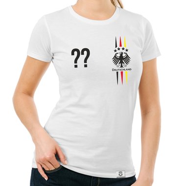 Damen T-Shirt - WM EM - Deutschland mit Wunschnummer