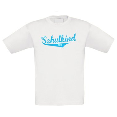 Kinder T-Shirt zur Einschulung - Schulkind 2018 fuchsia-weiss 98-104