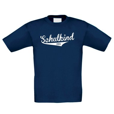 Kinder T-Shirt zur Einschulung - Schulkind 2018 fuchsia-weiss 98-104