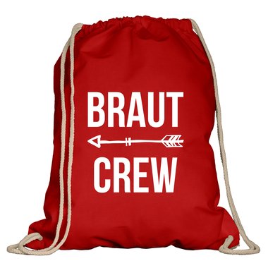 JGA Turnbeutel - Braut Crew dunkelblau-weiss