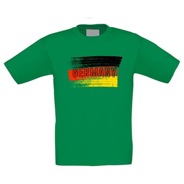 Kinder T-Shirt - Germany Flagge kellygrn-schwarz 98-104