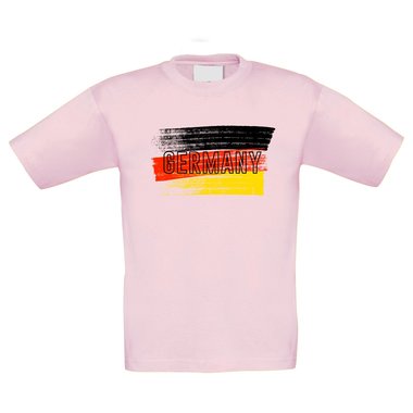 Kinder T-Shirt - Germany Flagge kellygrn-schwarz 98-104