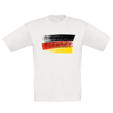 Kinder T-Shirt - Germany Flagge kellygrn-schwarz 98-104