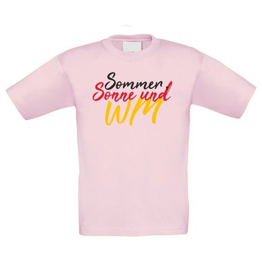 Kinder T-Shirt - Sommer, Sonne und WM kellygrn-schwarz 98-104