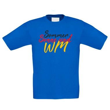 Kinder T-Shirt - Sommer, Sonne und WM kellygrn-schwarz 98-104