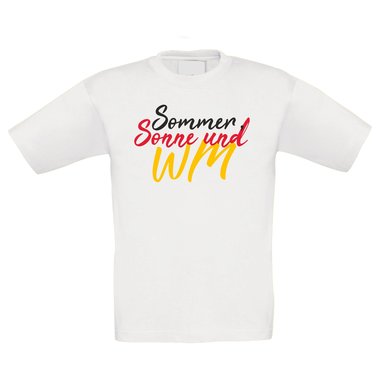 Kinder T-Shirt - Sommer, Sonne und WM kellygrn-schwarz 98-104