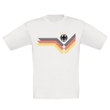 Kinder T-Shirt - WM Retro dunkelblau-weiss 98-104