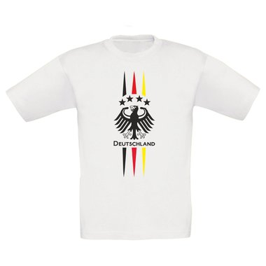 Kinder T-Shirt - Fuball Adler - Germany dunkelblau-weiss 98-104