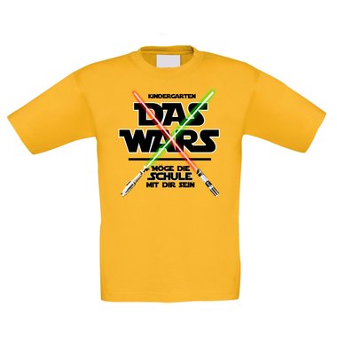 Kinder T-Shirt - Kindergarten - Das Wars - Mge die Schule mit mir sein dunkelblau-weiss 98-104