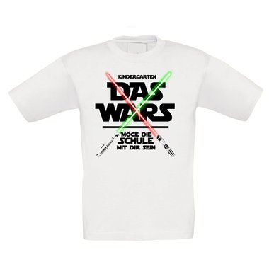 Kinder T-Shirt - Kindergarten - Das Wars - Mge die Schule mit mir sein dunkelblau-weiss 98-104