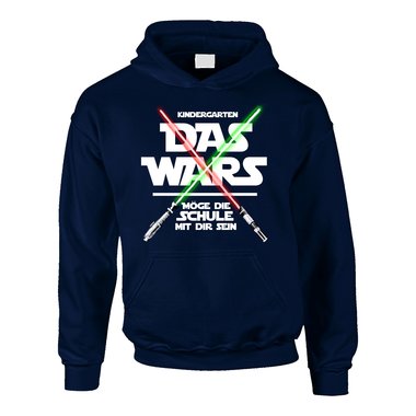 Einschulungs Hoodie - Das Wars - Mge die Schule mit dir sein schwarz-weiss 152-158