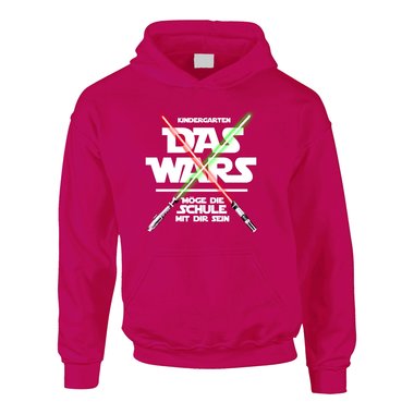 Einschulungs Hoodie - Das Wars - Mge die Schule mit dir sein schwarz-weiss 152-158