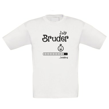 Kinder T-Shirt - Bruder 2019 loading dunkelblau-weiss 98-104