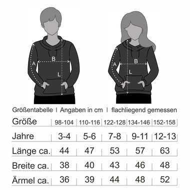 Kinder Hoodie - Groe Schwester 2019 loading dunkelblau-weiss 98-104