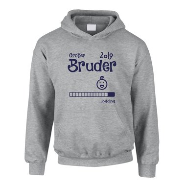 Kinder Hoodie - Groer Bruder 2019 loading dunkelblau-weiss 98-104