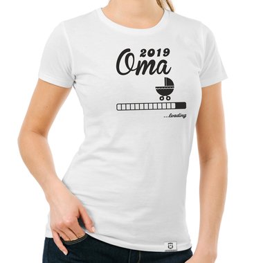 Damen T-Shirt - Oma 2019 loading saphir-weiss XXL