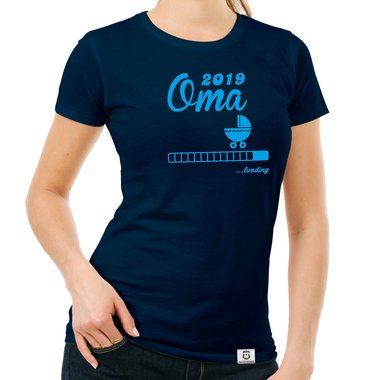 Damen T-Shirt - Oma 2019 loading saphir-weiss XXL