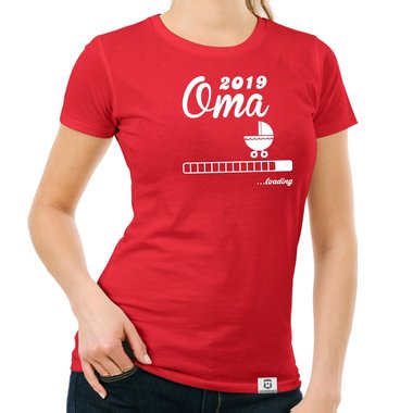 Damen T-Shirt - Oma 2019 loading saphir-weiss XXL